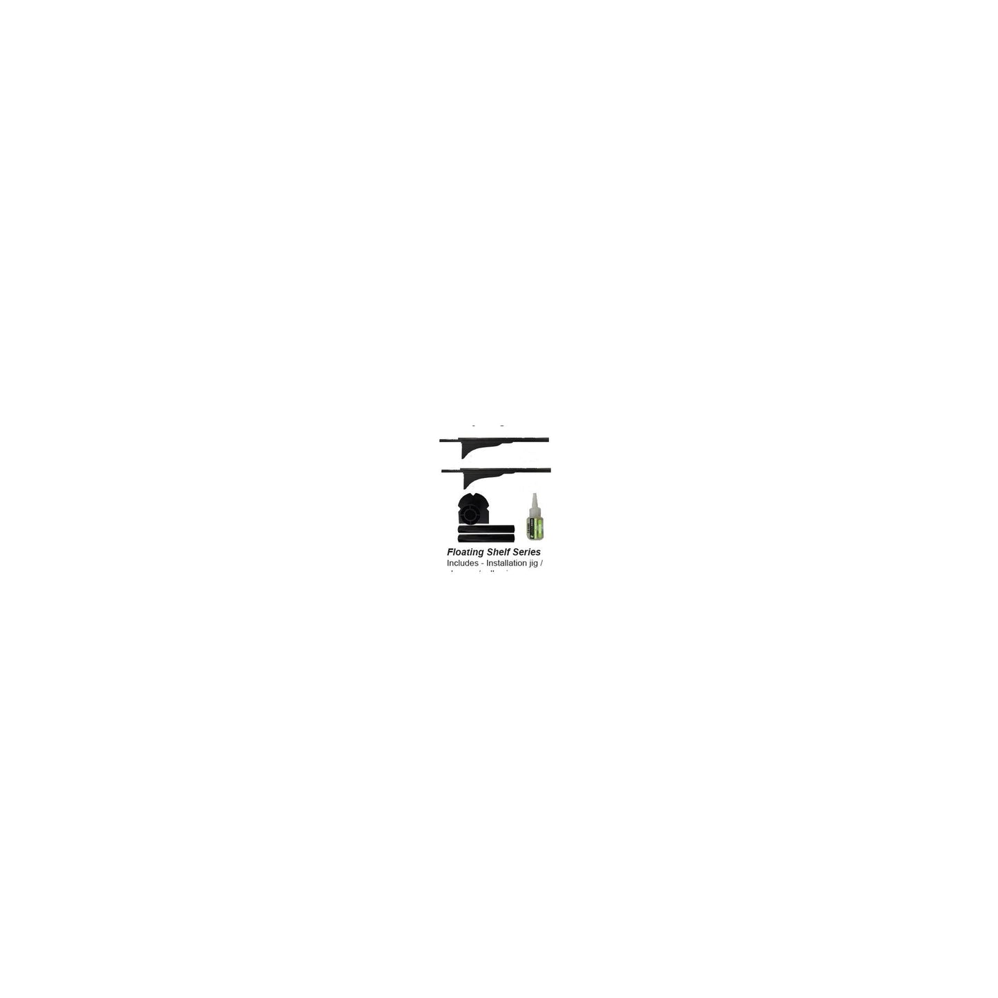 Floating Flat Shelf - Sleek (2 Pack)